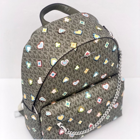 Michael Kors Slater Medium Printed Signature Logo Backpack - Picture 5 of 9